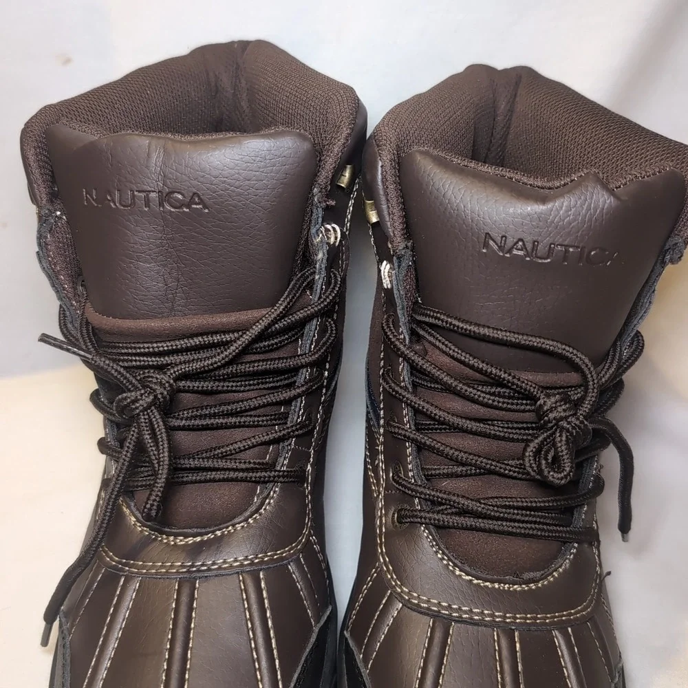 Nautica LOCKVIEW Brown Duck Boots-Waterproof Shell Mens 11 EUC